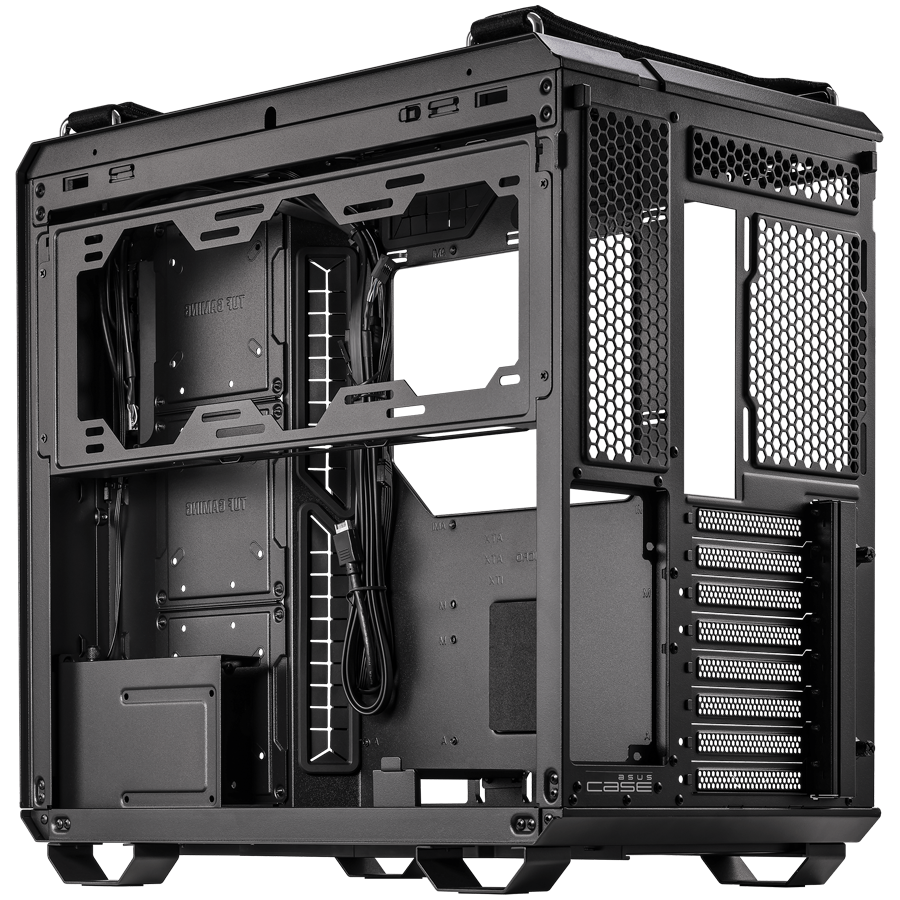 ASUS TUF Gaming GT502 PLUS ATX Gaming case Black, Dual Chamber Chassis, Panoramic View, Tempered Glass front and side panel, Tool-Free side panels, pre-installed 4 ARGB fans & fan hub, Front Panel High-Speed USB Type-C - image 2