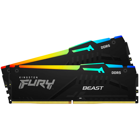 Kingston 16GB 6000MT/s DDR5 CL30 DIMM (Kit of 2) FURY Beast RGB XMP