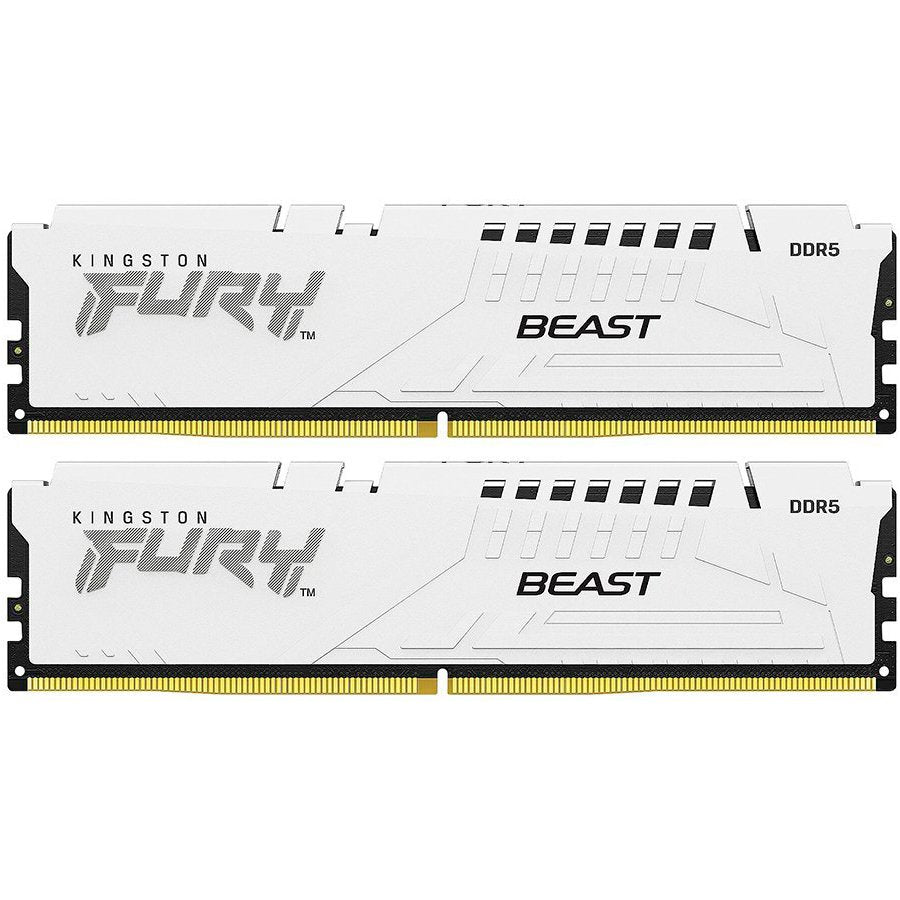 Kingston 32GB 6400MT/s DDR5 CL32 DIMM (Kit of 2) FURY Beast White XMP