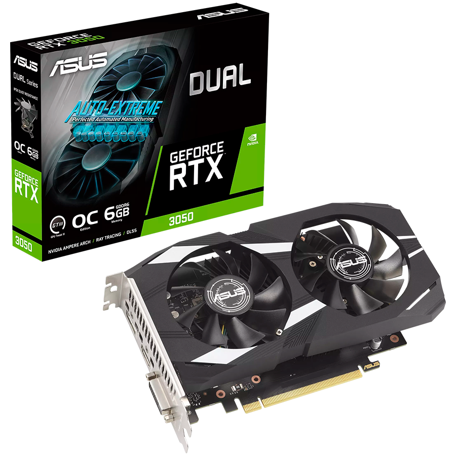 ASUS Dual GeForce RTX 3050 OC Edition 6GB GDDR6