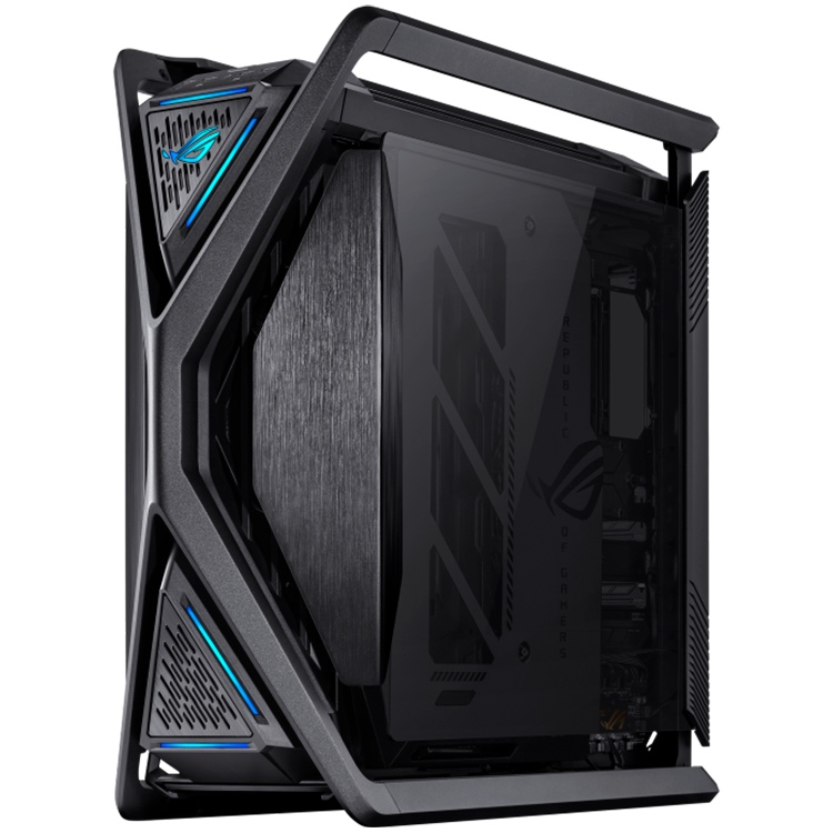 ASUS ROG Hyperion GR701 BTF Edition E-ATX Gaming case Black, motherboard hidden connectors design support, 420 mm dual radiator support, four 140 mm fans, metal GPU holder, component storage, ARGB fan hub, Aura Sync, 60W fast charging - image 3