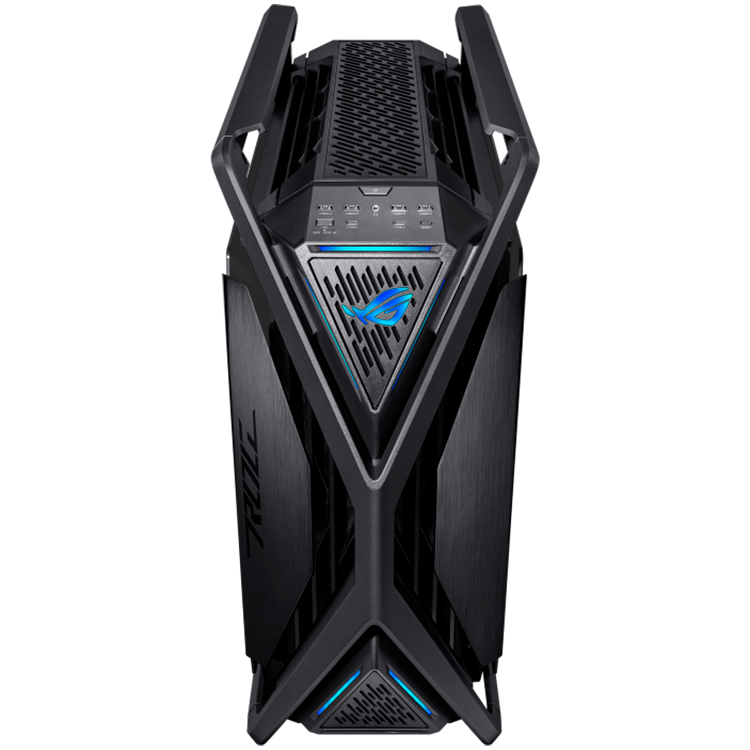 ASUS ROG Hyperion GR701 BTF Edition E-ATX Gaming case Black, motherboard hidden connectors design support, 420 mm dual radiator support, four 140 mm fans, metal GPU holder, component storage, ARGB fan hub, Aura Sync, 60W fast charging - image 4