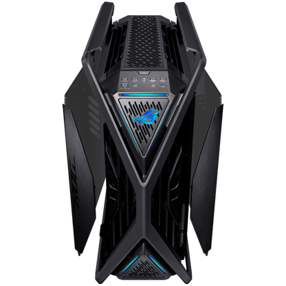 ASUS ROG Hyperion GR701 BTF Edition E-ATX Gaming case Black, motherboard hidden connectors design support, 420 mm dual radiator support, four 140 mm fans, metal GPU holder, component storage, ARGB fan hub, Aura Sync, 60W fast charging - image 5