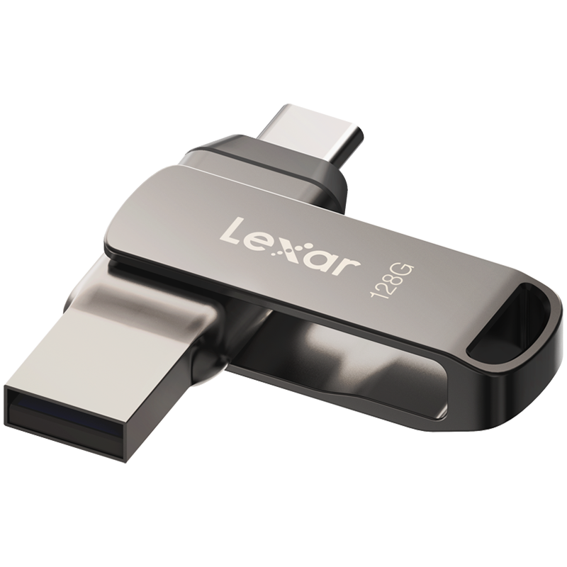 Lexar 128GB Dual Type-C and Type-A USB 3.1 flash drive, up to 130MB/s read – product image