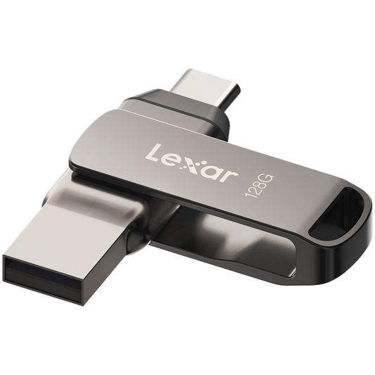 Lexar 128GB Dual Type-C and Type-A USB 3.1 flash drive, up to 130MB/s read – product image