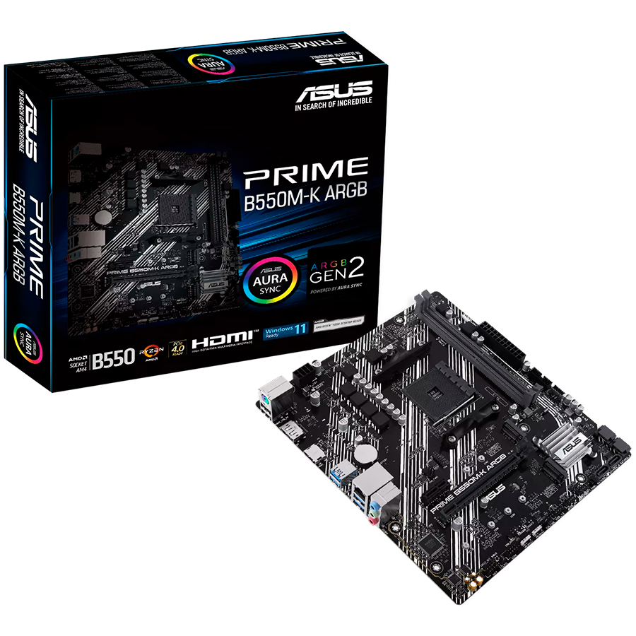 ASUS PRIME B550M-K ARGB AM4 mATX MB