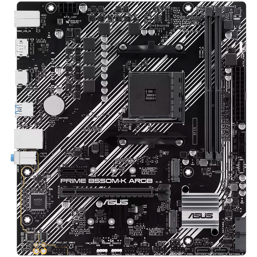 ASUS PRIME B550M-K ARGB AM4 mATX MB – alternate product view 2