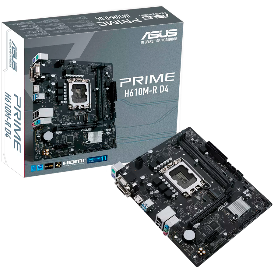 ASUS PRIME H610M-R D4-SI LGA1700 mATX MB