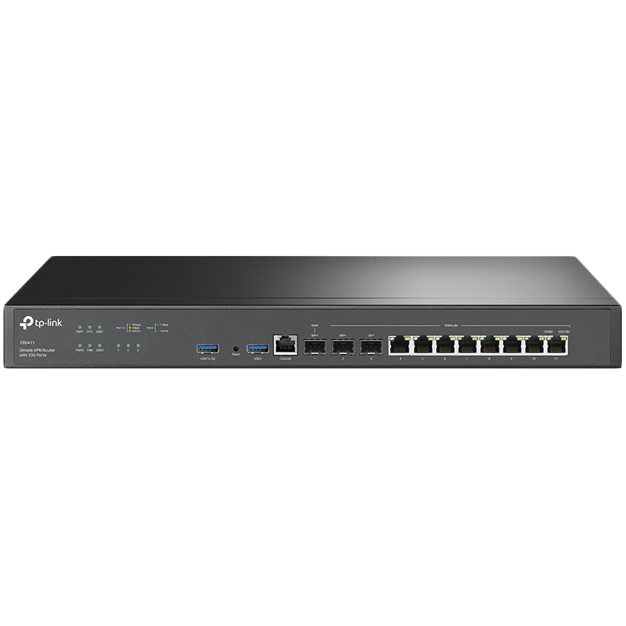 TP-Link ER8411 Omada VPN Router with 10G Ports, 1× 10G SFP+ WAN Port,1× 10G SFP+ WAN – product photo