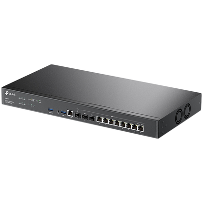 TP-Link ER8411 Omada VPN Router with 10G Ports, 1× 10G SFP+ WAN Port,1× 10G SFP+ WAN/LAN Port,1× Gigabit SFP WAN – view 2