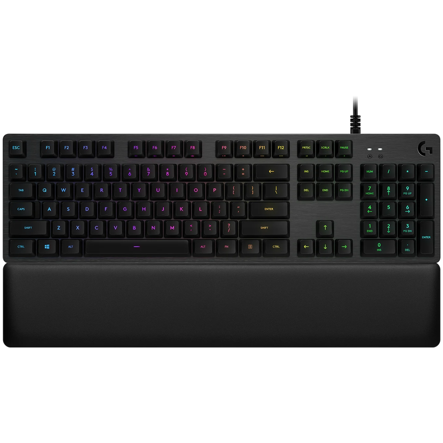 Logitech G513 Corded RGB Mechanical Gaming Keyboard - Carbon - USB - Tactile