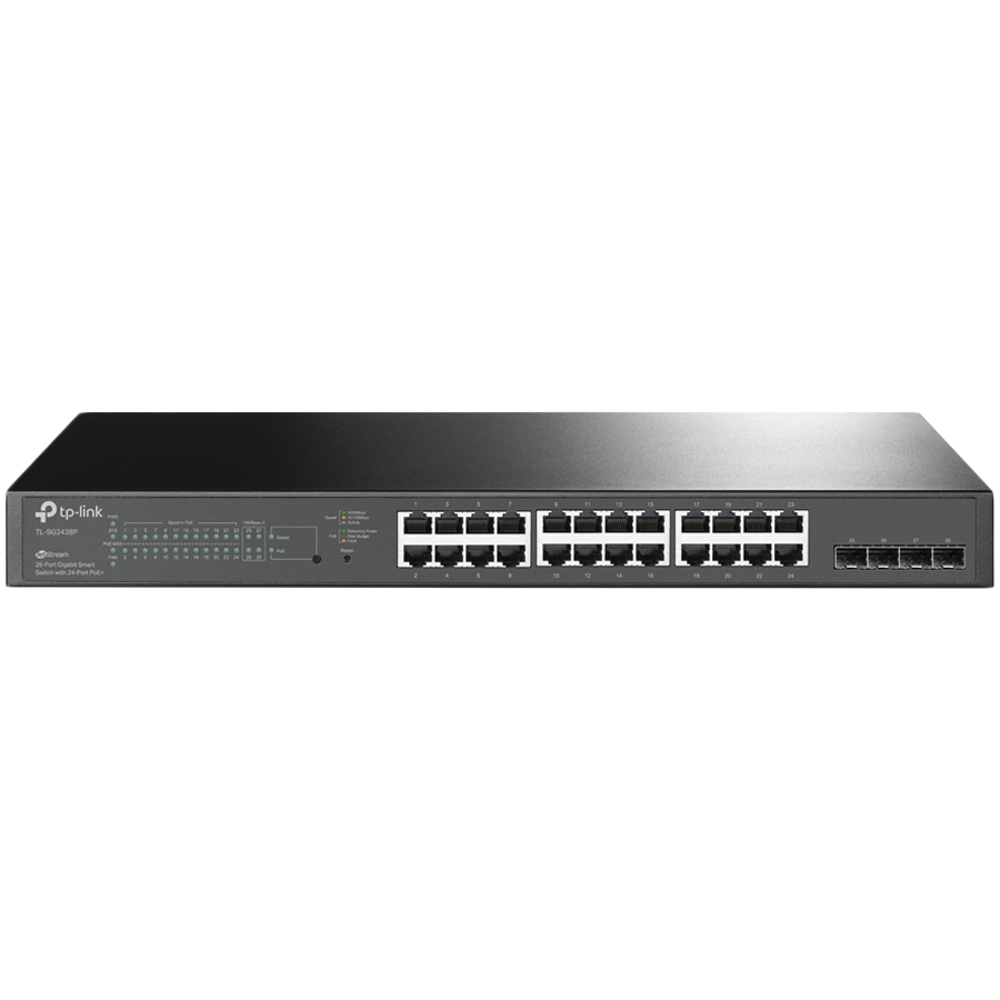 TP-Link SG2428P Omada 28-Port Gigabit Smart Switch with 24-Port PoE+, 24× Gigabit 802.3af – product photo