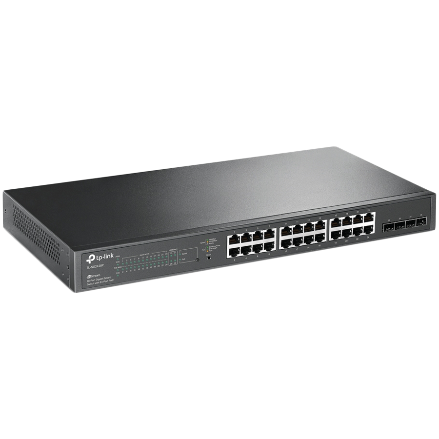 TP-Link SG2428P Omada 28-Port Gigabit Smart Switch with 24-Port PoE+, 24× Gigabit 802.3af – view 2