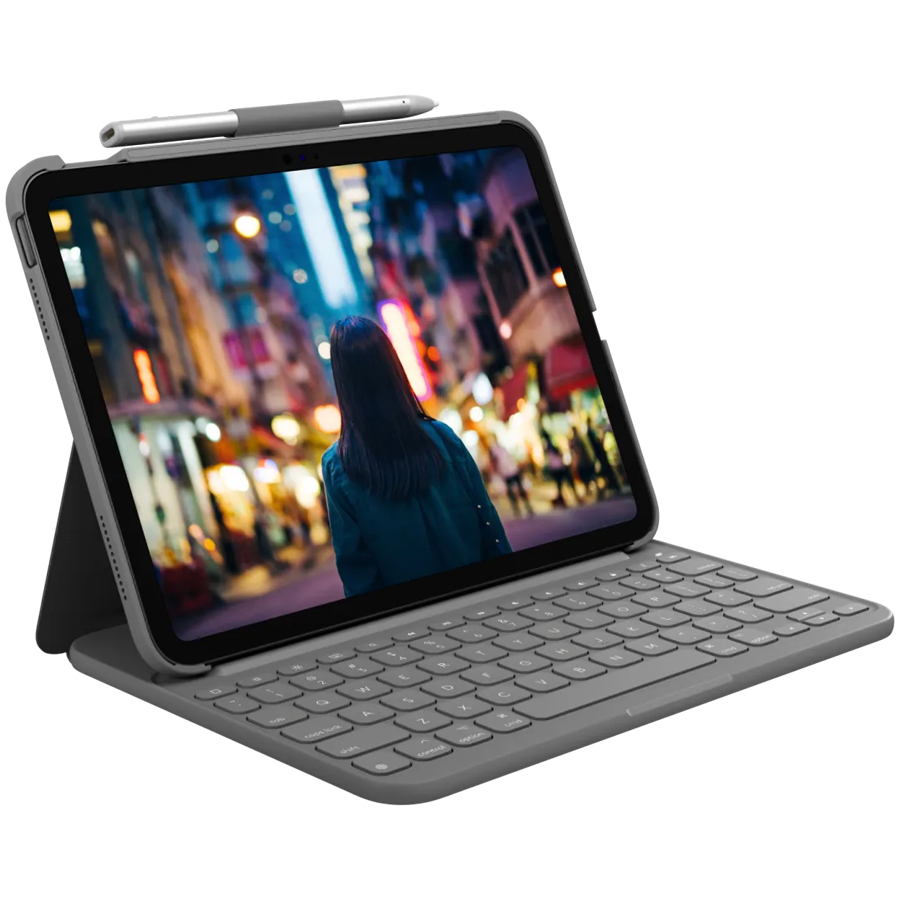 Logitech Slim Folio for iPad (10th gen) - Grey – product photo