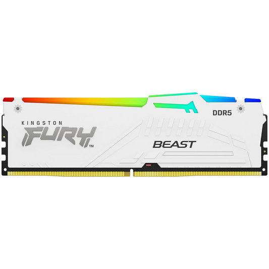 Kingston DRAM 32GB 5600MT/s DDR5 CL40 DIMM (Kit of 2) FURY Beast White RGB XMP