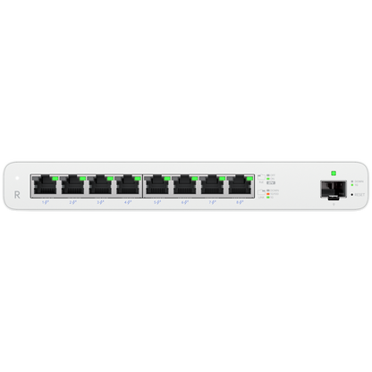 (8) GbE RJ45 ports with 27V passive PoE output Router by Ubiquiti – product photo