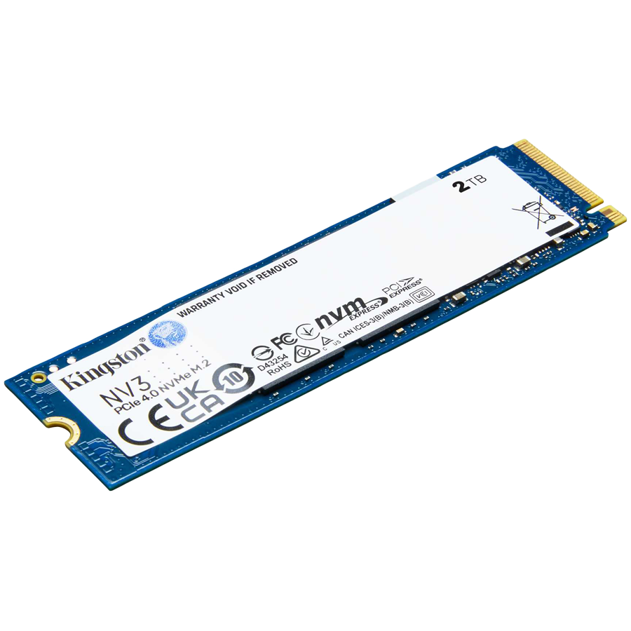 Kingston 2TB NV3 SSD M.2 2280 PCIe 4.0 NVMe, Read: 6,000/ Write: 5,000MB/s – alternate product view 2