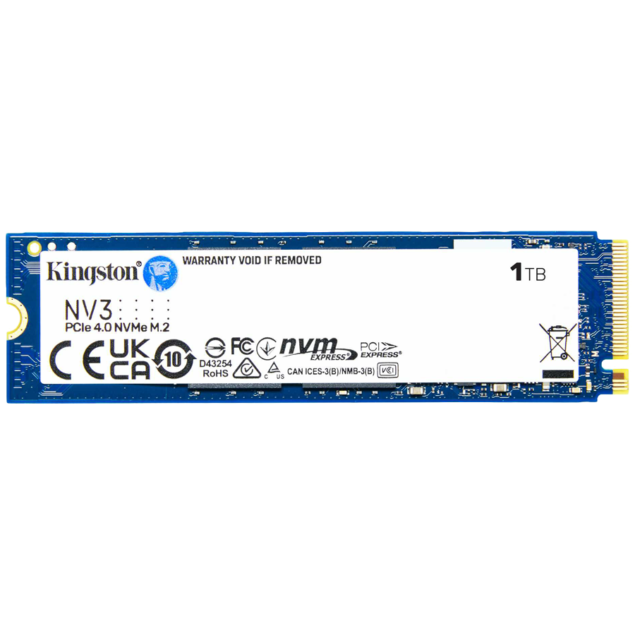Kingston 1TB NV3 SSD M.2 2280 PCIe 4.0 NVMe, Read: 6,000/ Write: 4,000MB/s