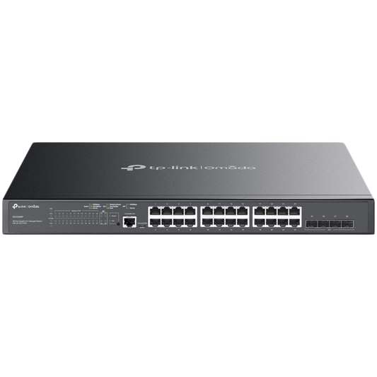 TP-Link SG3428MP Omada 28-Port Gigabit L2+ Managed Switch with 24× Gigabit 802.3af – product photo