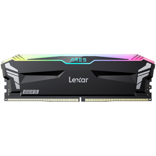 Lexar Ares DDR5 (2X16GB) 7200 CL34 1.4V Memory with heatsink and RGB lighting,Dual pack, Black Color – product image