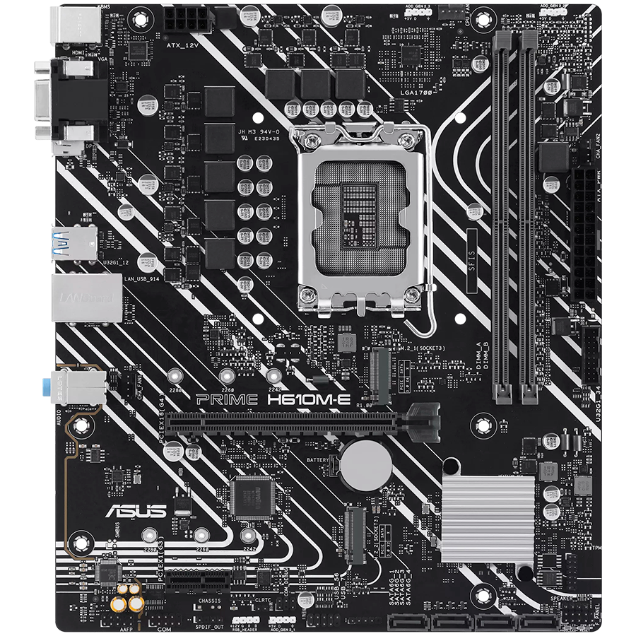 ASUS PRIME H610M-E-CSM LGA1700 mATX MB – alternate product view 2