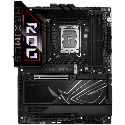 ASUS ROG MAXIMUS Z890 HERO LGA1851 ATX gaming MB - Intel Z890 4xDIMM DDR5 6xM.2 1xSlimSAS 4xSATA PCIe 5.0 5Gb + 2.5Gb Ethernet WiFi 7 + Bluetooth 1xHDMI 2xIntel Thunderbolt 4 ports (USB Type-C) with Aura Sync - image 2