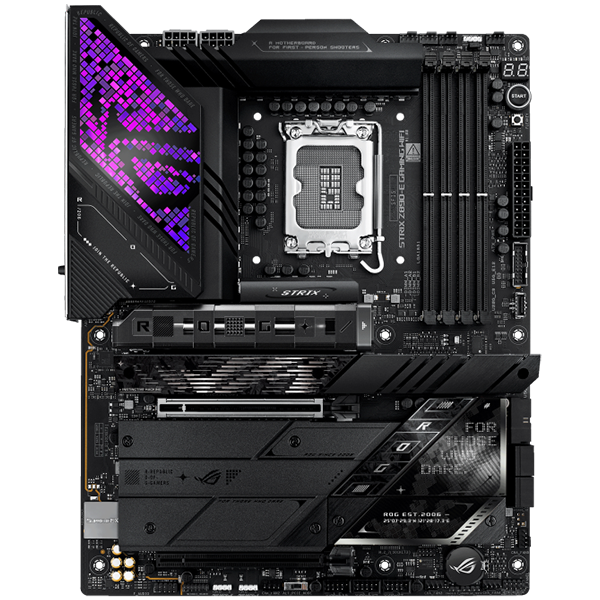 ASUS ROG STRIX Z890-E GAMING WIFI LGA1851 ATX gaming MB - Intel Z890 4xDIMM DDR5 7xM.2 4xSATA PCIe 5.0 5Gb Ethernet WiFi 7 + Bluetooth 1xDisplayPort 1xHDMI 2xIntel Thunderbolt 4 ports (USB Type-C) with Aura Sync - image 2