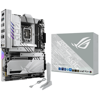 ASUS ROG MAXIMUS Z890 APEX LGA1851 ATX gaming MB - Intel Z890 2xDIMM DDR5 6xM.2 4xSATA PCIe 5.0 5Gb Ethernet WiFi 7 + Bluetooth 2xIntel Thunderbolt 4 ports (USB Type-C) with Aura Sync - product photo
