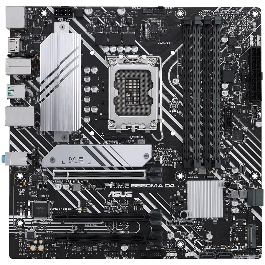 ASUS PRIME B660M-A D4-CSM LGA1700 mATX MB – alternate product view 2