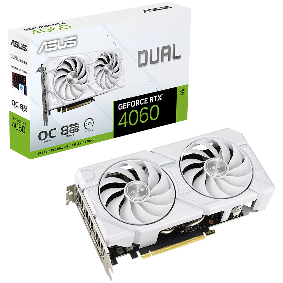 ASUS Dual GeForce RTX 4060 EVO White OC Edition 8GB GDDR6