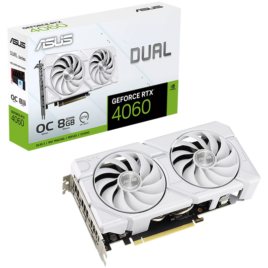 ASUS Dual GeForce RTX 4060 EVO White OC Edition 8GB GDDR6