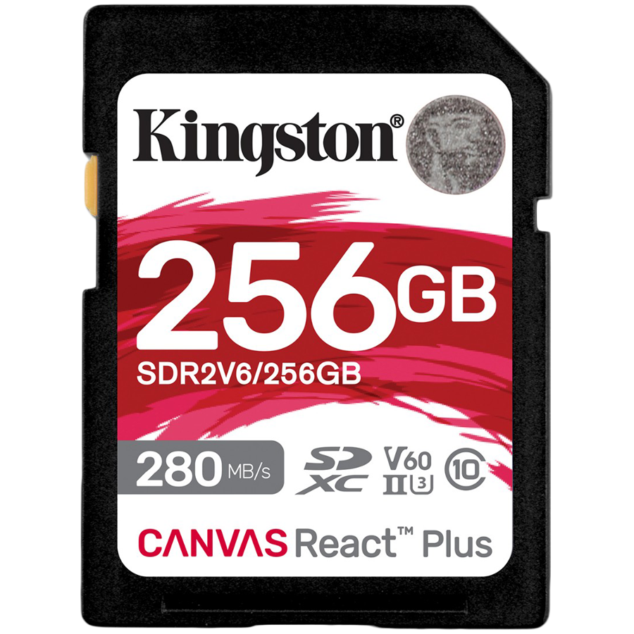 Kingston 256GB SDXC Canvas React Plus SDXC UHS-II 280R/150W U3 V60