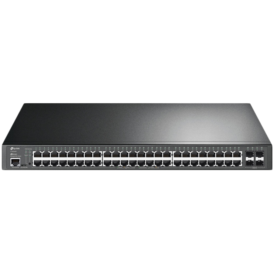 TP-Link SG3452P Omada 52-Port Gigabit L2+ Managed Switch with 48-Port PoE+, 48×Gigabit 802.3af – product photo