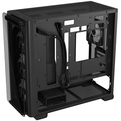 ASUS A23 PLUS Tempered Glass microATX case Black, support for hidden-connector motherboards, 360 mm radiators and 380 mm graphics cards, four pre-installed ARGB fans and clean cable management - image 3