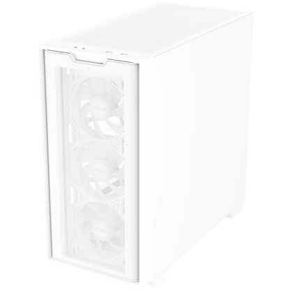 ASUS A21 PLUS Tempered Glass microATX case White, support for hidden-connector motherboards, 360 mm radiators and 380 mm graphics cards, four pre-installed ARGB fans and clean cable management - image 3