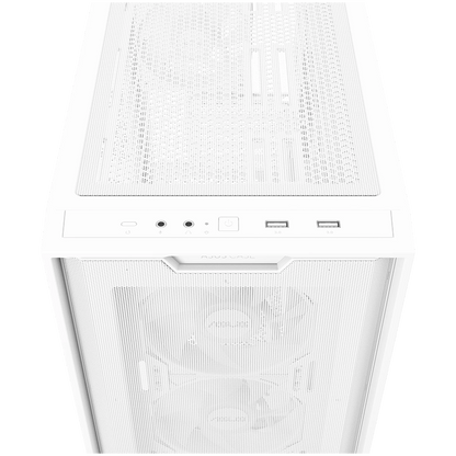ASUS A21 PLUS Tempered Glass microATX case White, support for hidden-connector motherboards, 360 mm radiators and 380 mm graphics cards, four pre-installed ARGB fans and clean cable management - image 4