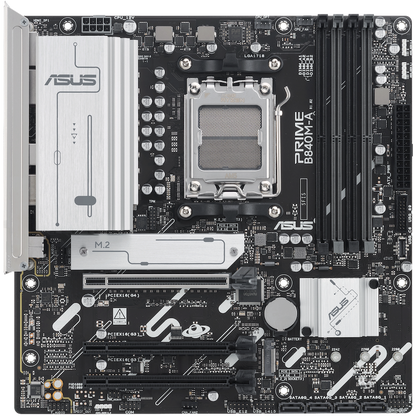 ASUS PRIME B840M-A-CSM AM5 mATX MB - AMD B840 4xDIMM DDR5 3xM.2 4xSATA PCIe 4.0 2.5Gb Ethernet 2xDisplayPort 1xHDMI with Aura Sync - image 2