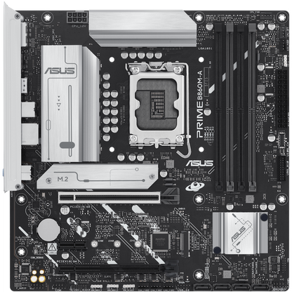ASUS PRIME B860M-A-CSM LGA1851 mATX MB - Intel B860 4xDIMM DDR5 2xM.2 4xSATA PCIe 5.0 2.5Gb Ethernet 2xDisplayPort 1xHDMI with Aura Sync - image 2