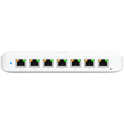 Ubiquiti USW-Ultra-60W Layer 2, 8-port GbE PoE switch: 7x GbE PoE+ output ports, GbE port with optional – product photo