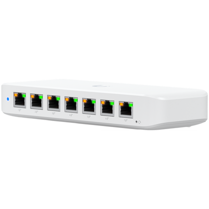 Ubiquiti USW-Ultra-60W Layer 2, 8-port GbE PoE switch: 7x GbE PoE+ output ports, GbE port with optional PoE++ input – view 2