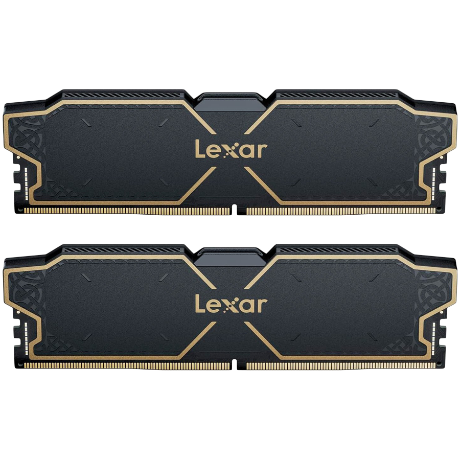 Lexar THOR 32GB DDR5 6000MHz (2x16GB KIT) CL38 DIMM, 1.3V, heatsink, Black – product image