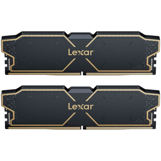 Lexar THOR 32GB DDR5 6000MHz (2x16GB KIT) CL38 DIMM, 1.3V, heatsink, Black – product image