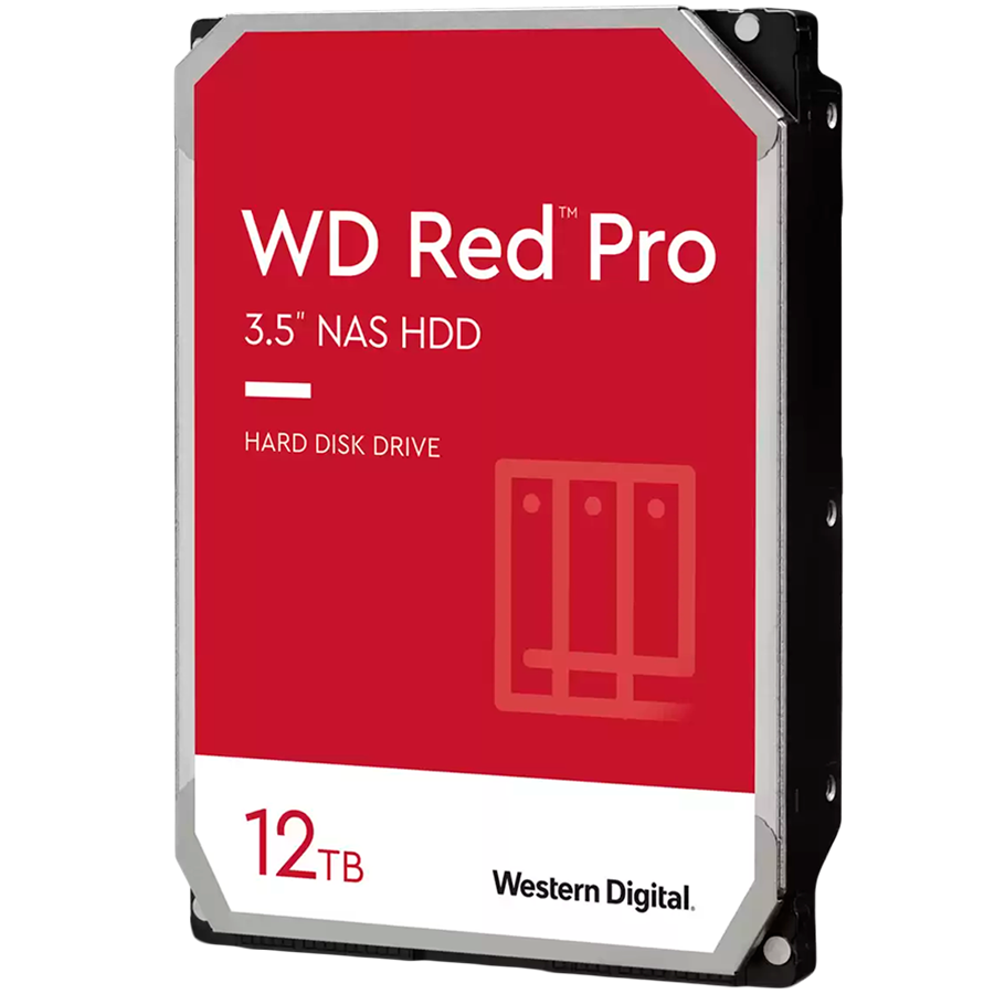 HDD Desktop WD Red Pro (3.5'', 12TB, 512MB, 7200 RPM, SATA 6 Gb/s) by Western Digital – product photo