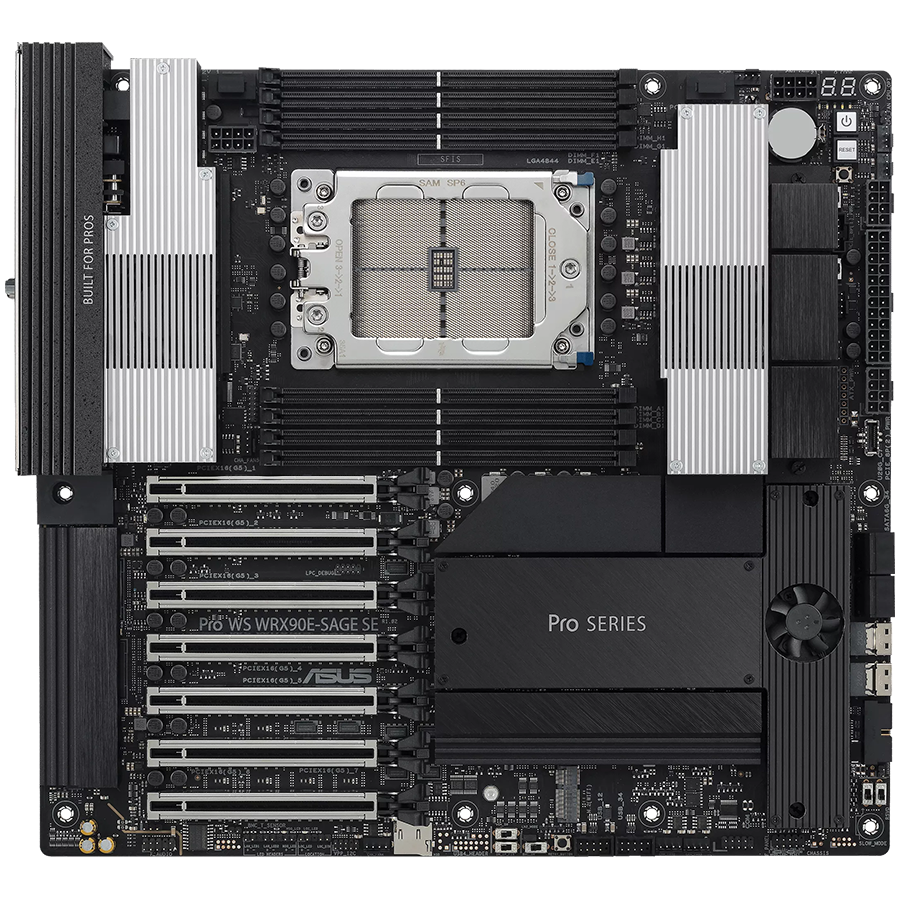 ASUS PRO WS WRX90E-SAGE SE sTR5 EEB workstation MB – alternate product view 2