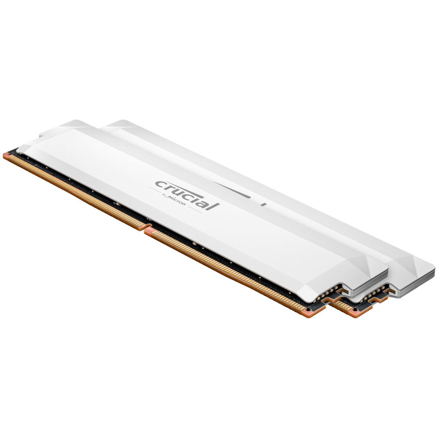 Crucial Pro OC 32GB Kit (2X16GB) DDR5-6400 UDIMM CL38 White