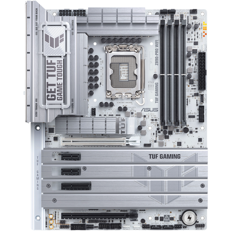 ASUS TUF GAMING Z890-PRO WIFI LGA1851 ATX gaming MB - Intel Z890 4xDIMM DDR5 4xM.2 4xSATA PCIe 5.0 2.5Gb Ethernet WiFi 7 + Bluetooth 1xDisplayPort 1xHDMI 2xIntel Thunderbolt 4 ports (USB Type-C) with Aura Sync - image 2