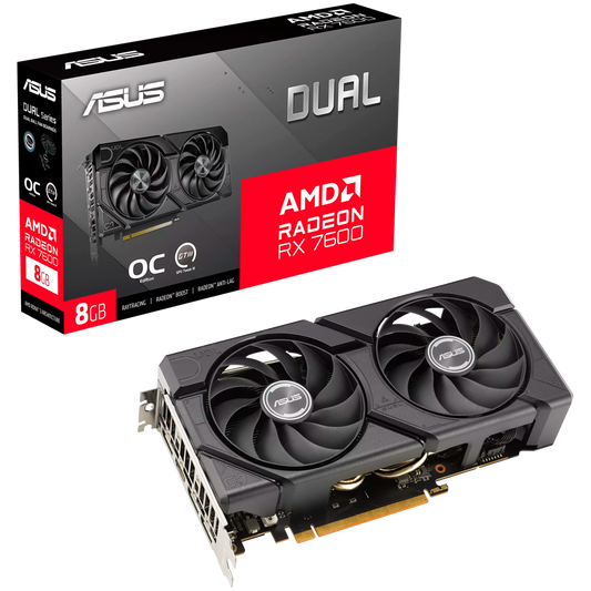 ASUS Dual Radeon RX 7600 EVO OC Edition 8GB GDDR6