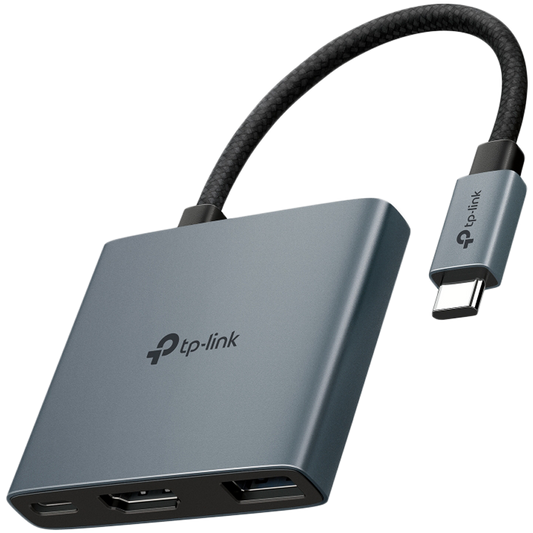 TP-Link UH3020C USB Type-C 3-Port Hub, 1 x USB-C Connector,1 x HDMI 4K 60Hz Port, 1 x USB-C PD 100W Port,1 x – product photo