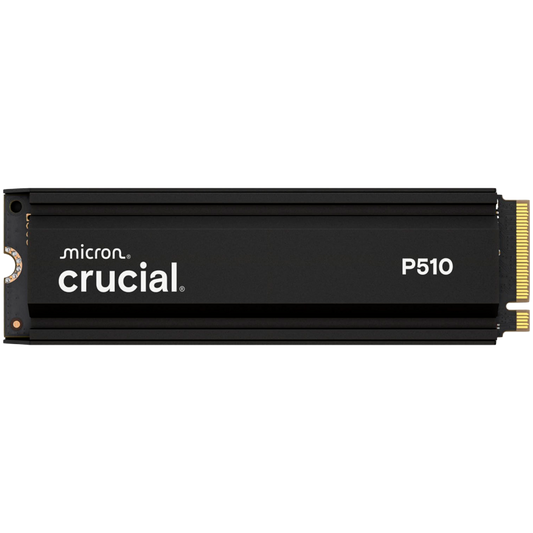 Crucial P510 1TB PCIe Gen5 NVMe 2280 M.2 SSD with heatsink
