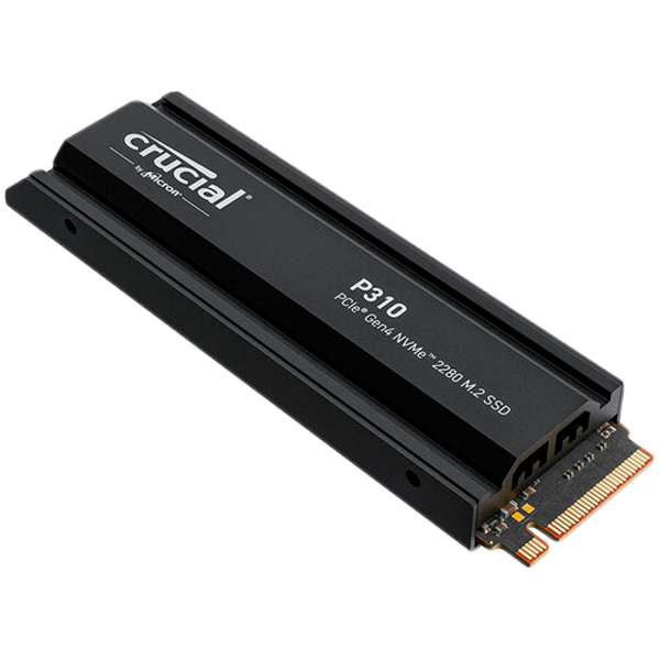 Crucial P310 1TB PCIe Gen4 2280 NVMe M.2 SSD with heatsink